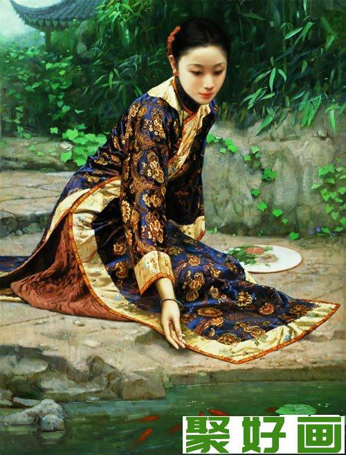 江南女性,女性人物油画,油画作品