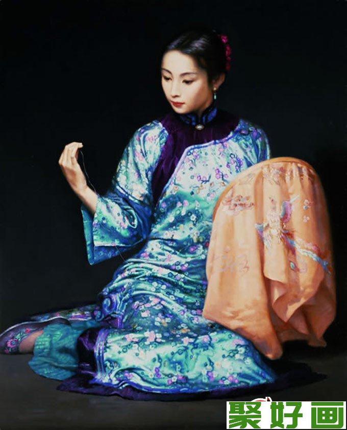 油画人物:中国近代江南女性油画人物作品欣赏10