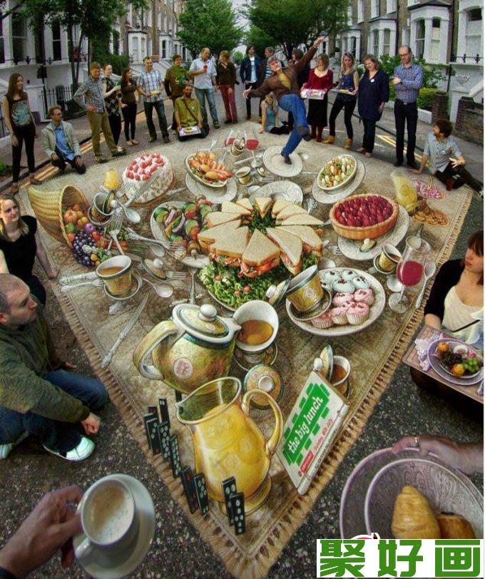 街头艺术家Kurt Wenner 3D绘画涂鸦作品（4）