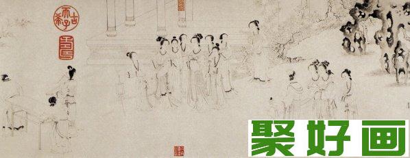 清代人物画《乞巧图》