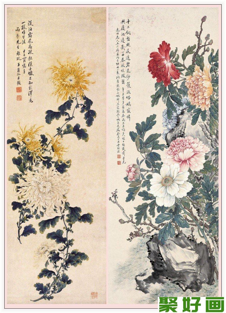 缪谷英国画菊花