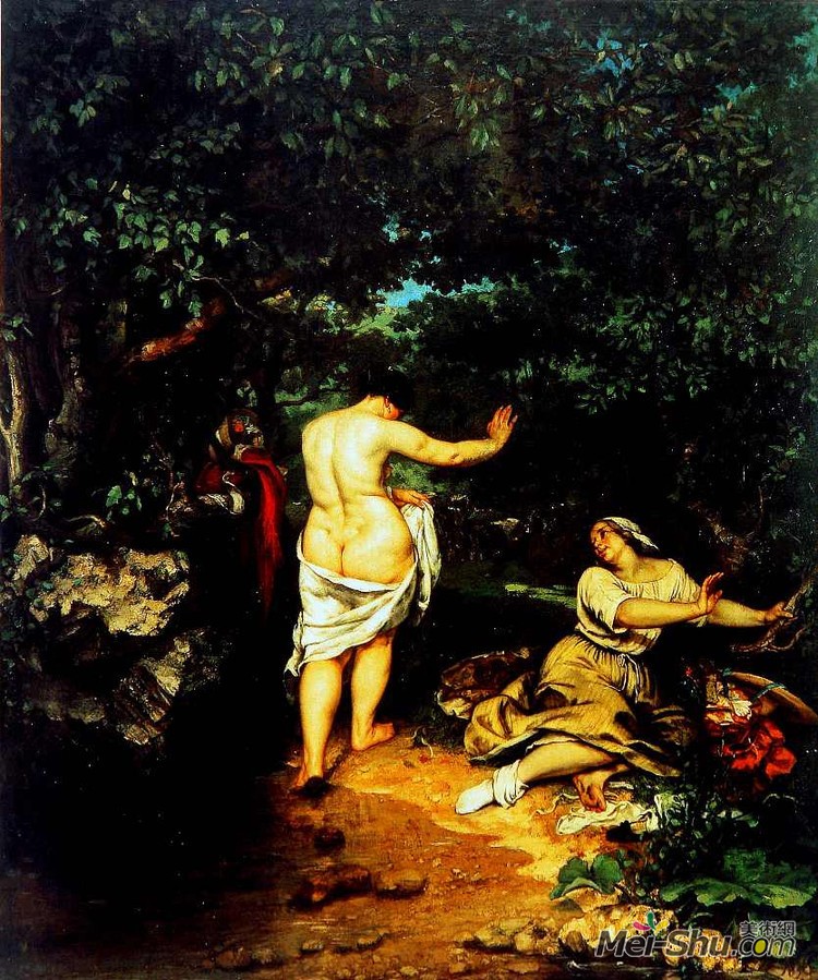 居斯塔夫·库尔贝Gustave Courbet作品 浴女