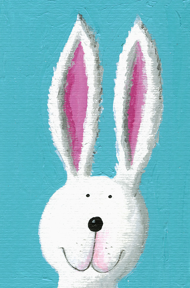 可爱的兔子儿童画下载