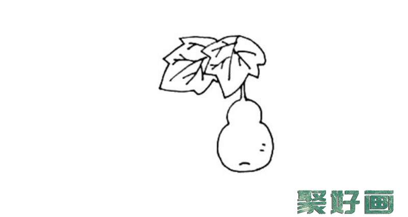 藤蔓上的葫芦简笔画