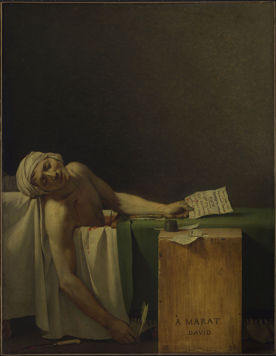 雅克路易大卫作品: 马拉之死高清油画大图下载