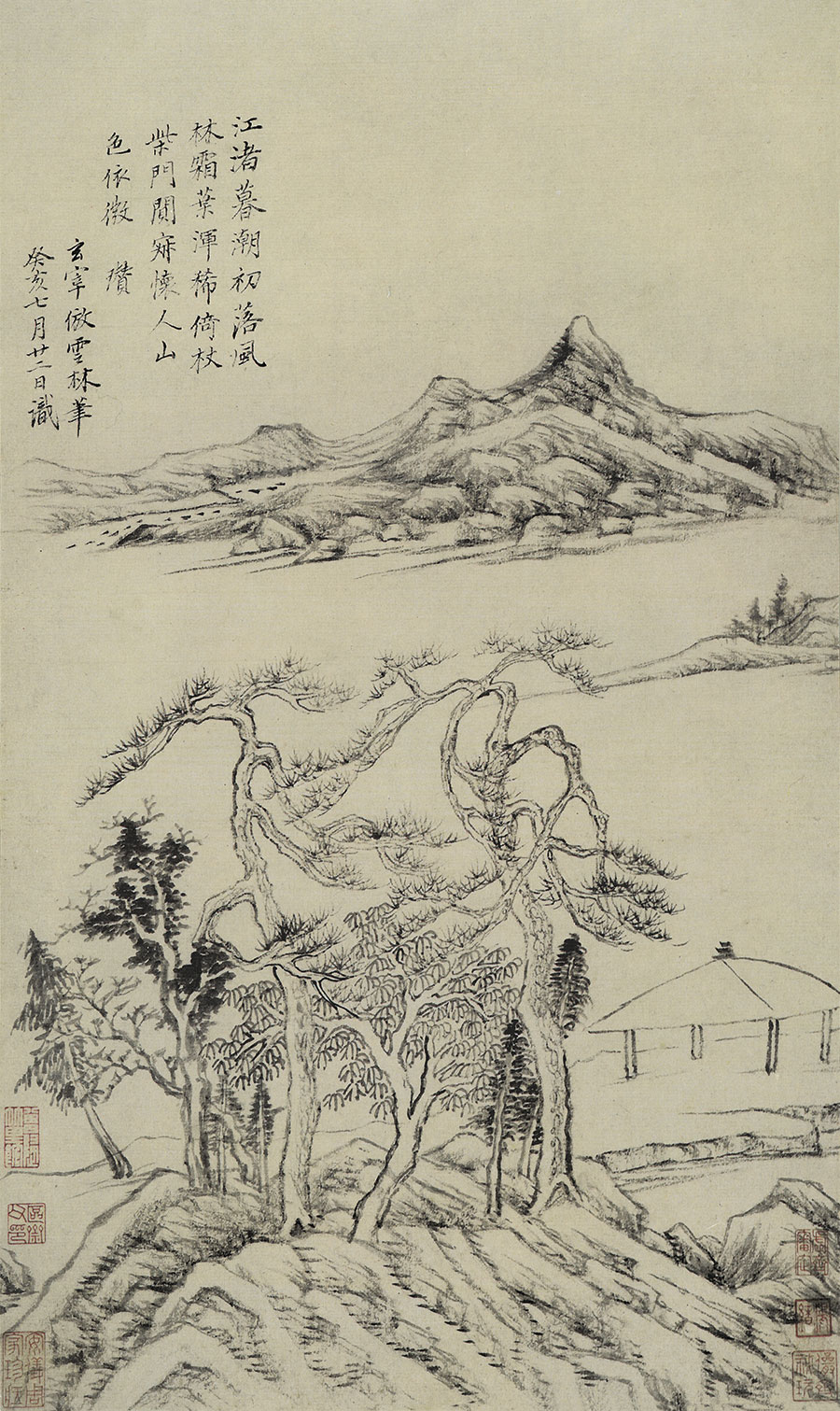 董其昌-仿古山水画高清作品欣赏 B