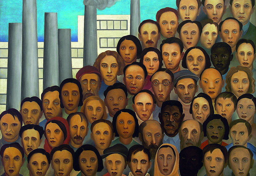 塔尔西拉·德·阿玛拉（Tarsila do Amaral）人群头像