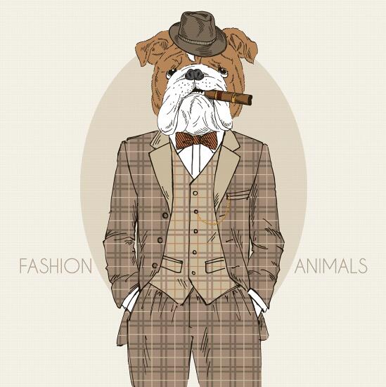 时尚动物 狗先生装饰画,狗先生卡通高清图