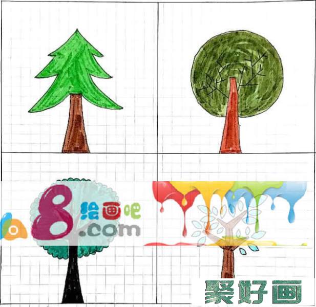 小清新绿植简笔画