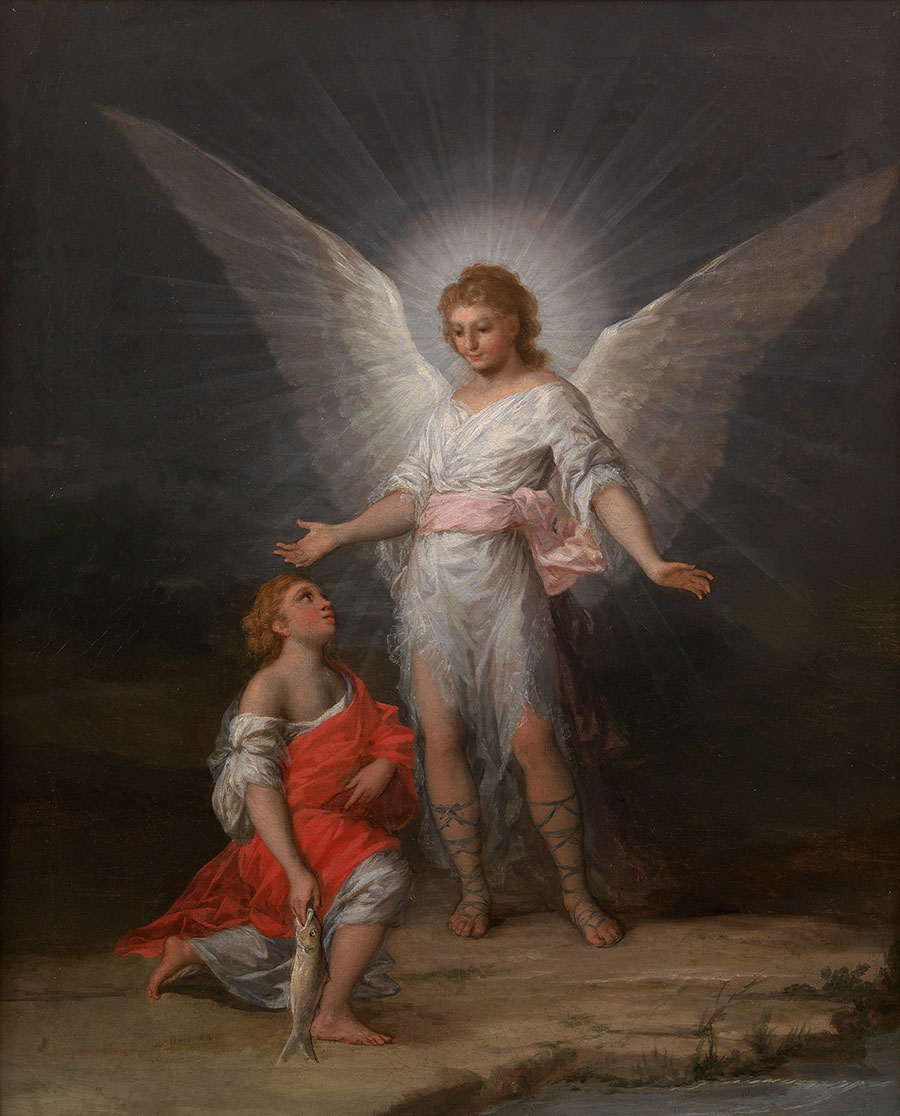 戈雅作品: Tobias and the Angel 托比亚斯和天使油画欣赏