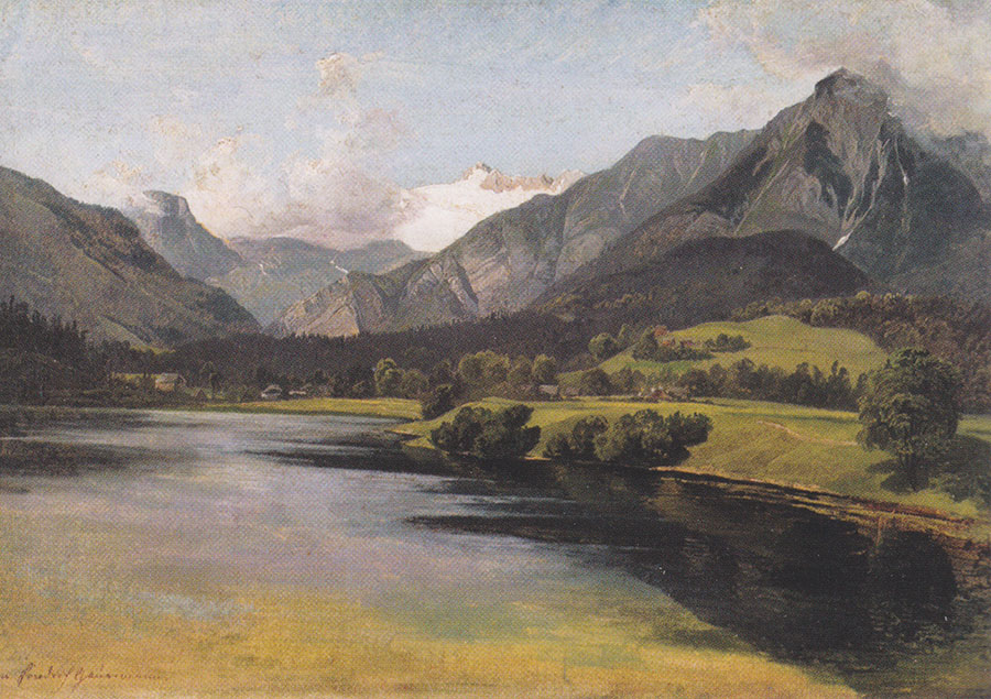 弗雷德里希·葛尔曼 Der Altauseer See mit dem Dachstein