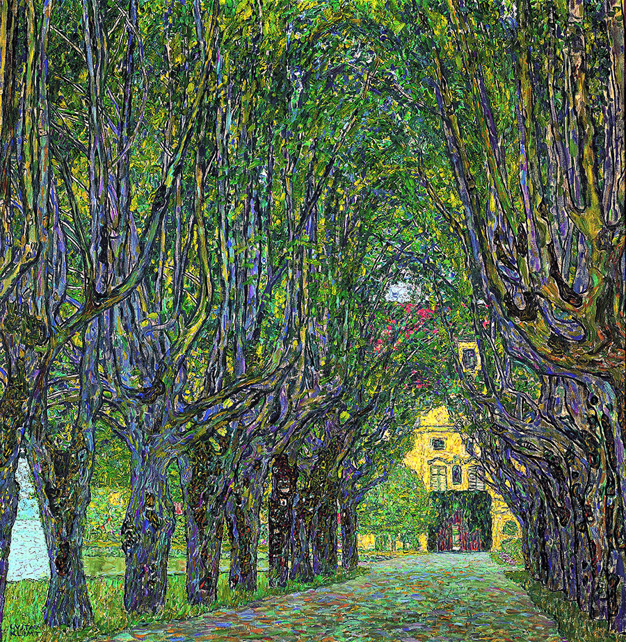 克里姆特作品:  园中大道 Avenue in the Park of the Schloss Kammer