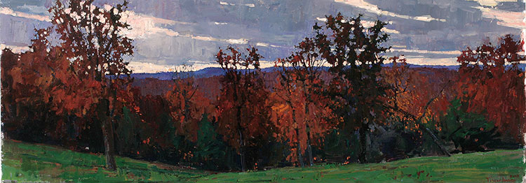 timur akhrive作品: 林子风景画,  深秋的森林