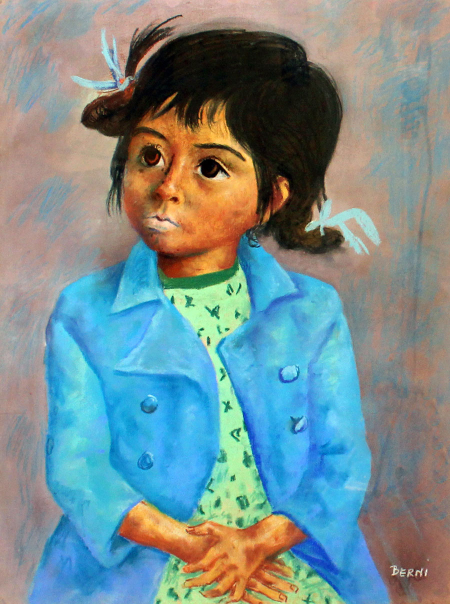 安东尼奥·贝尼: 小女孩油画
