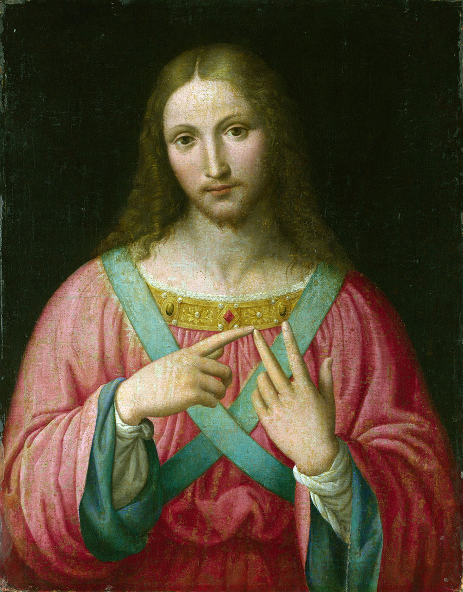 达芬奇作品 耶稣基督半身像 高清大图欣赏