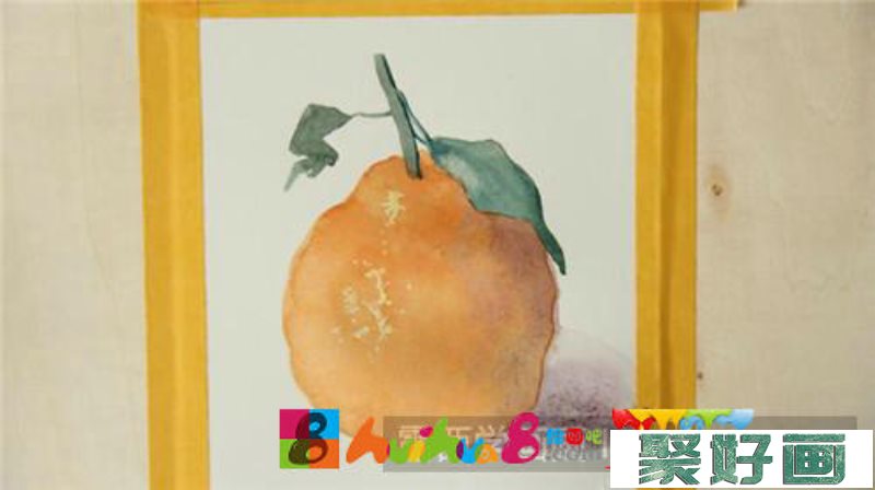 丑橘彩铅画