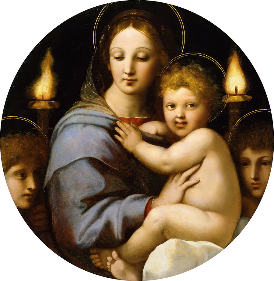 拉斐尔作品: 古典圣母子油画欣赏