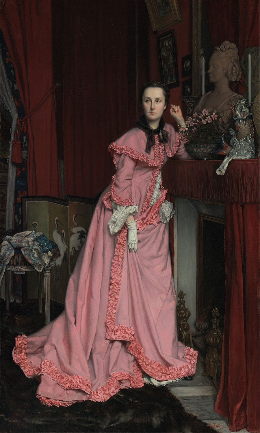 詹姆斯·蒂索作品: 侯爵夫人肖像 Portrait of the Marquise de Miramon, née, Thérèse Feuillant