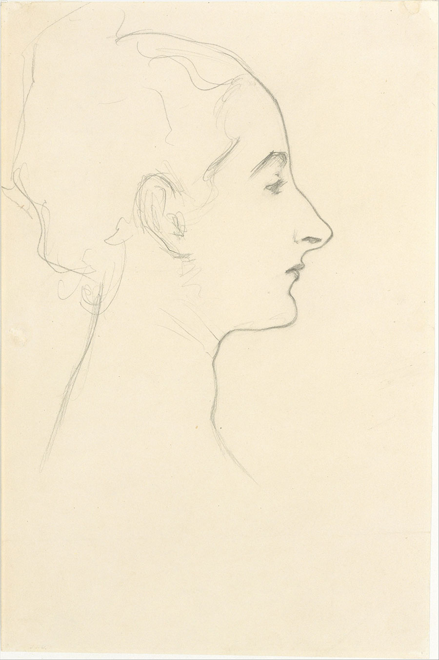 萨金特素描作品: 女人头像速写