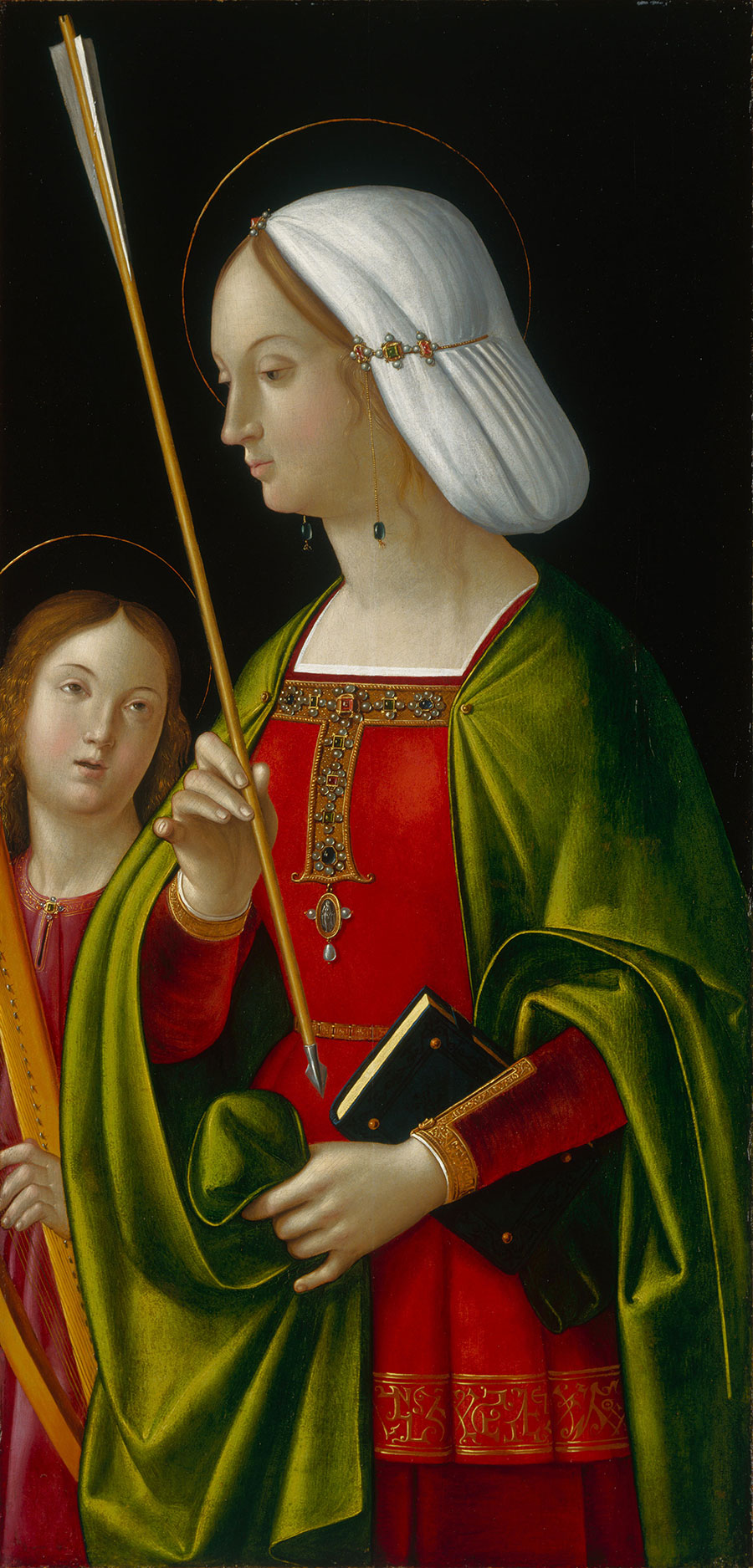 达芬奇作品 手持圣经和箭的圣母