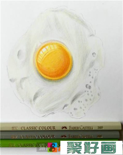 鸡蛋彩铅画