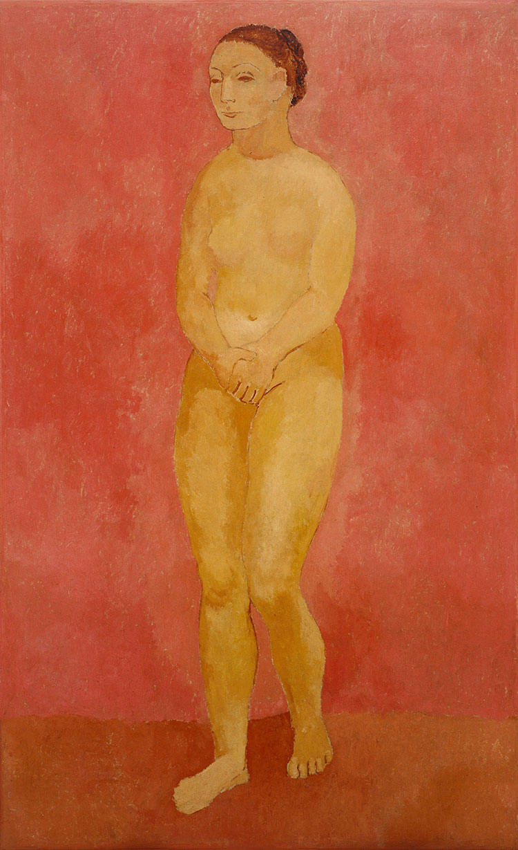 毕加索人物画：站立的大裸女