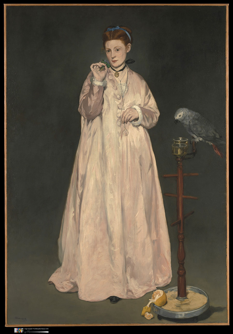 马奈作品: 于1866年的年轻淑女 Young Lady in 1866