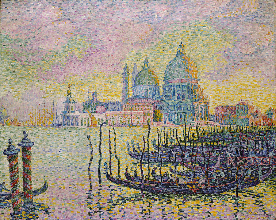 ​西涅克点彩画作品: 威尼斯运河 Grand_Canal(Venise) 高清素材下载