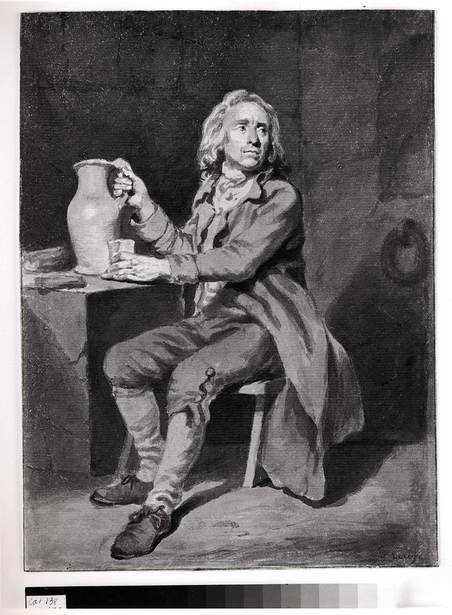 Seated Man with a Pitcher and a Glass