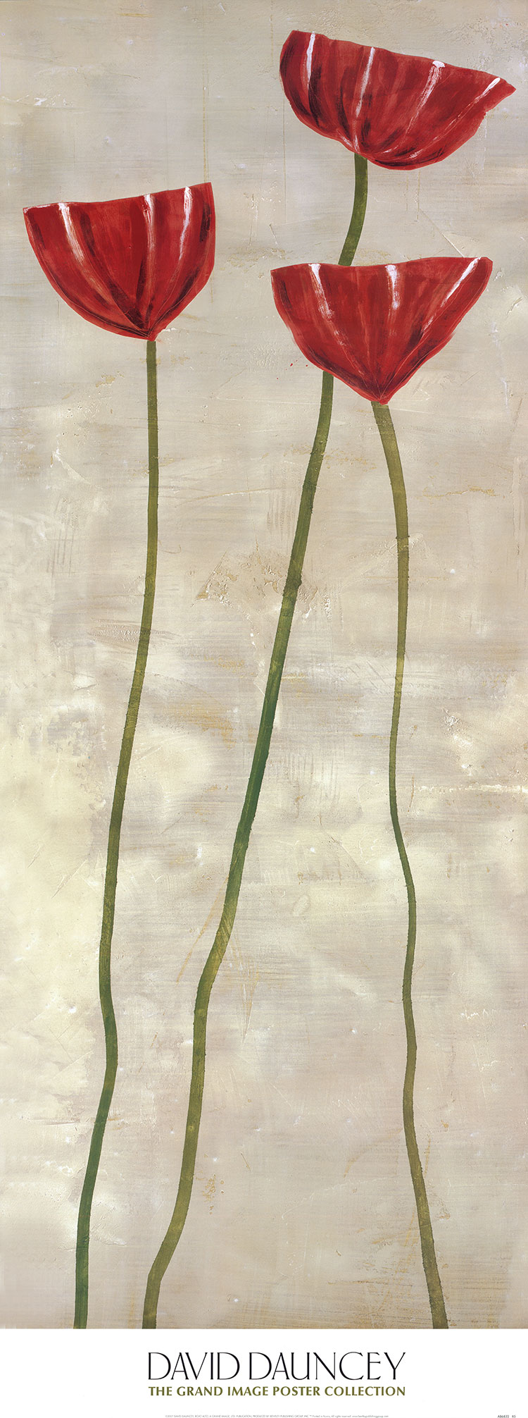 现代三联肌理画素材: 竖幅花卉肌理画高清大图下载 C