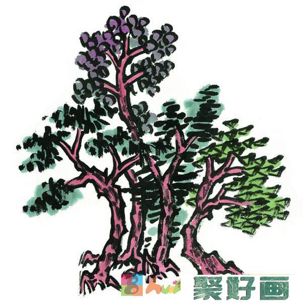 古树<a href=../zhonglei/zhongguohua/xieyi/ target=_blank class=infotextkey>水墨画</a>图片