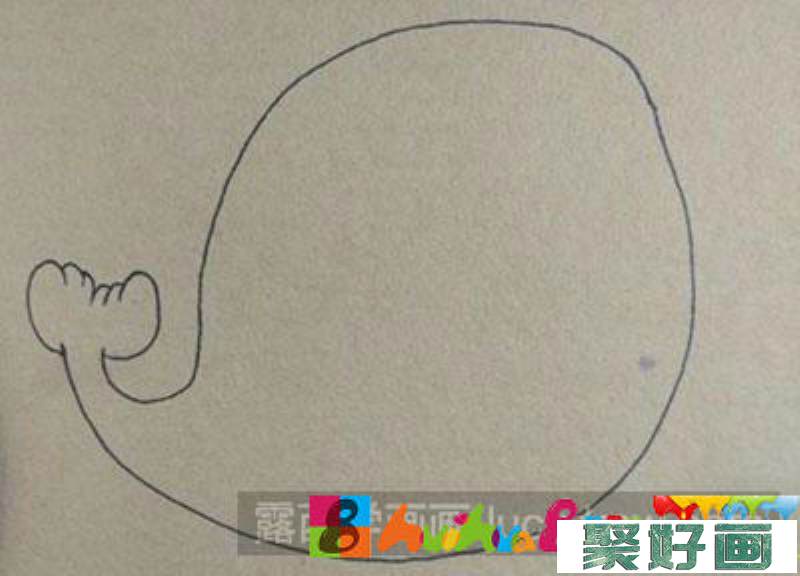 儿童画教程：教你画蓝色鲸鱼