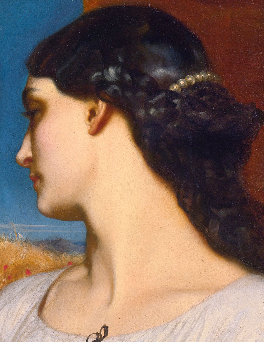 莱顿油画作品: 侧脸女人习作