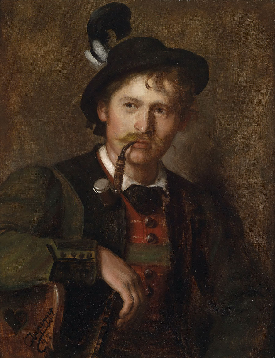 弗朗茨·冯·德弗雷格尔  年轻蒂罗尔人的肖像