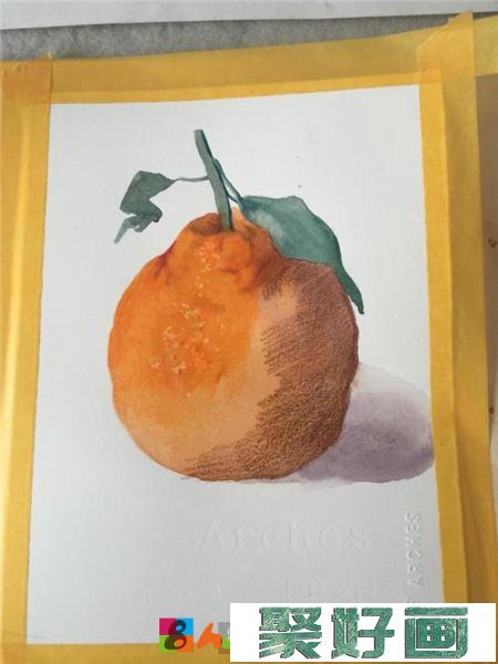 丑橘彩铅画