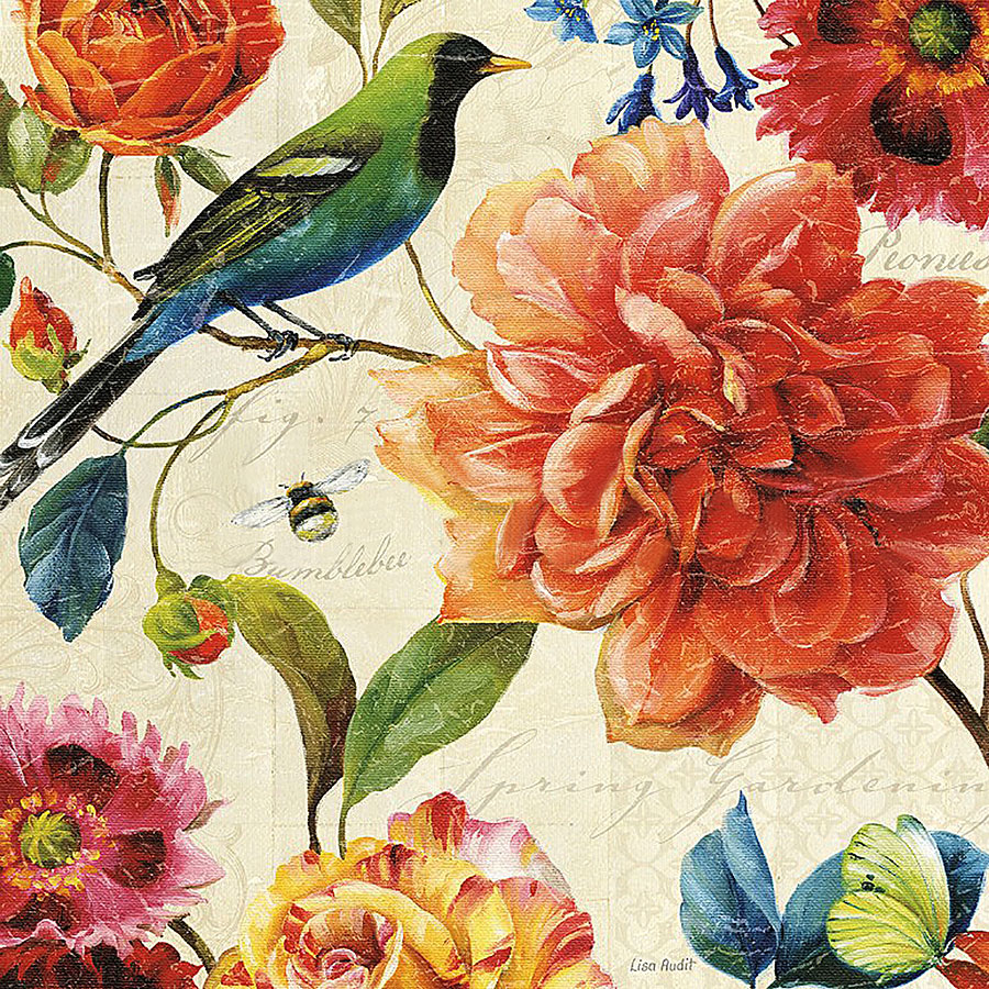 现代欧式花鸟装饰画 牡丹花素材大图