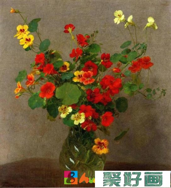 方丹·拉图尔静物油画花卉作品欣赏
