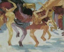 诺尔德作品《围着金牛牍的舞蹈》