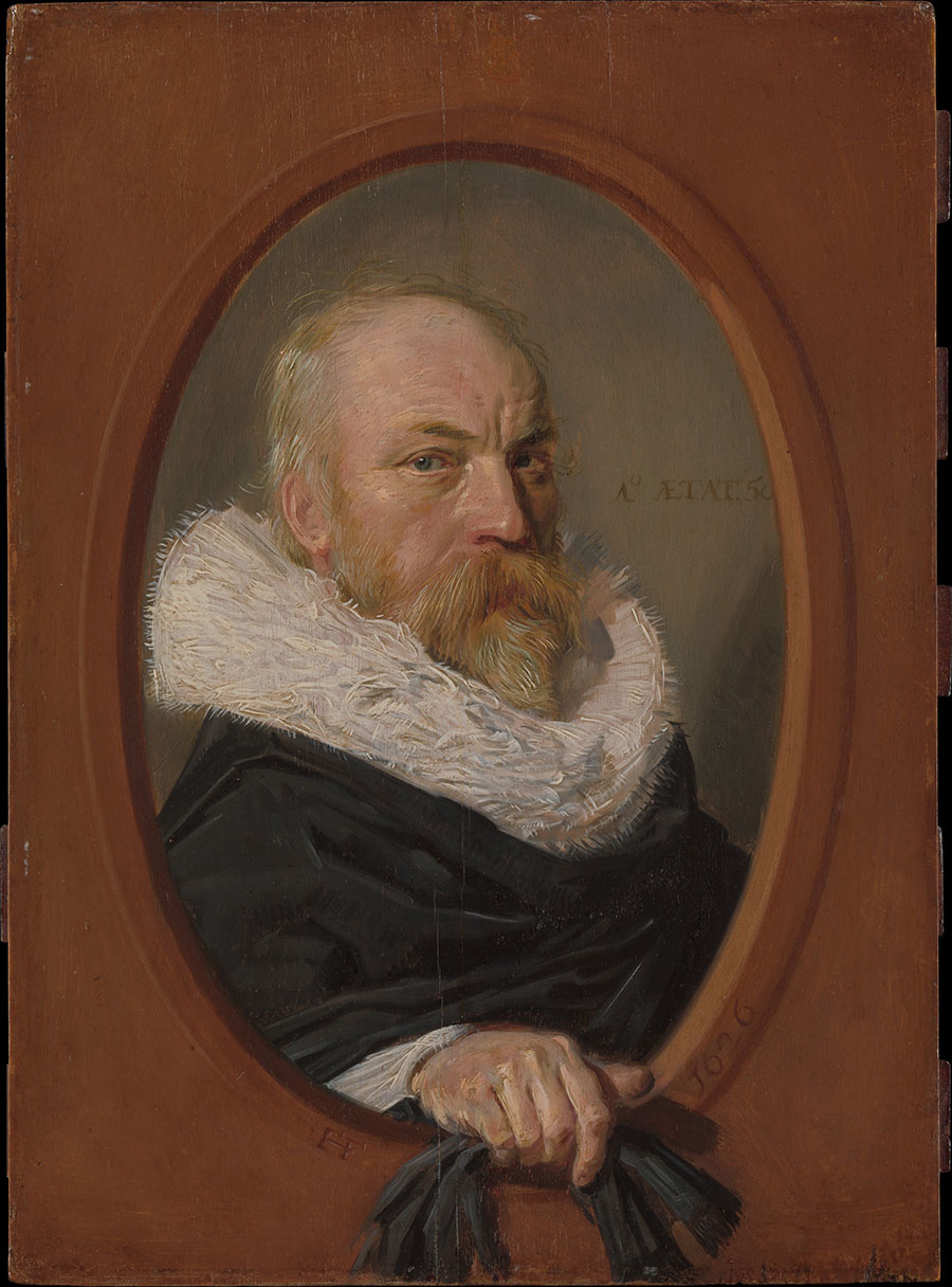 弗兰斯哈尔斯作品: 有胡子的男人肖像油画