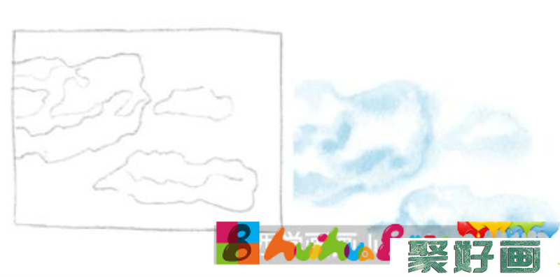 怎么画块状云