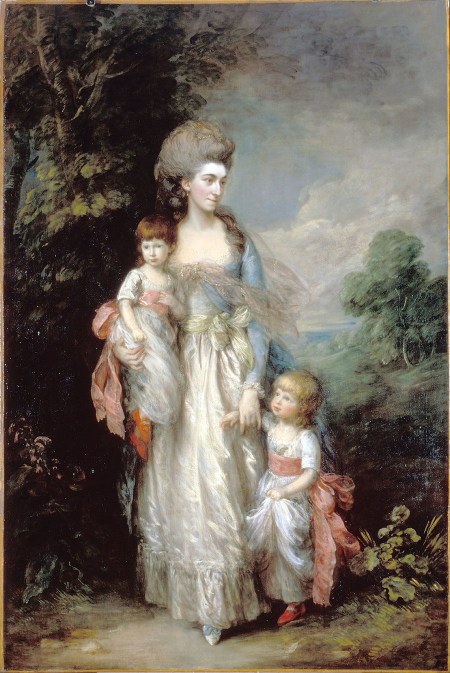 庚斯博罗作品: 伊丽莎白·穆迪夫人和她的儿子塞缪尔和托马斯