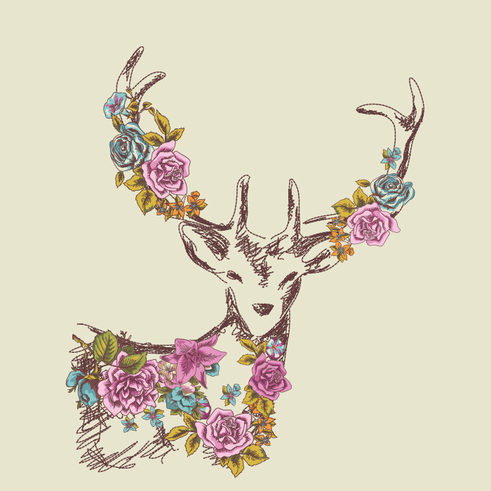 北欧麋鹿装饰画,麋鹿装饰画图片,简笔麋鹿装饰画素材高