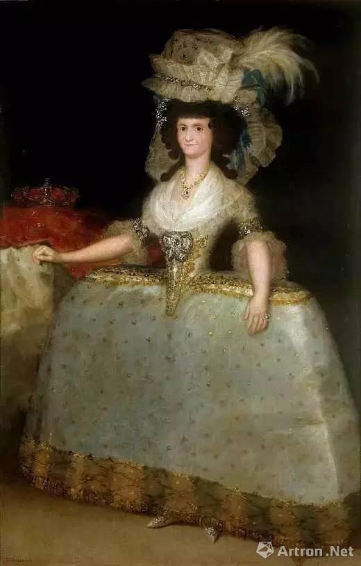 王后玛利亚-露易丝 205×132cm 1789 马德里 普拉多美术馆