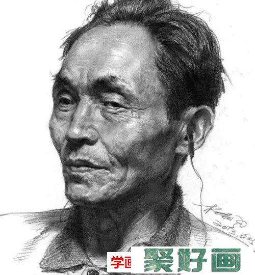 素描头像之四分之三角度绘画步骤教程