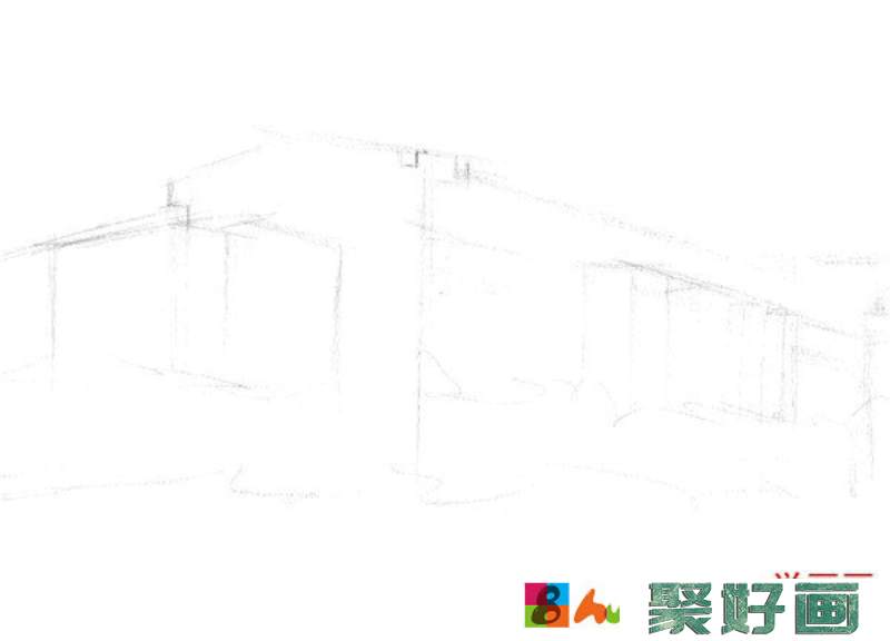 速写概念建筑轮廓