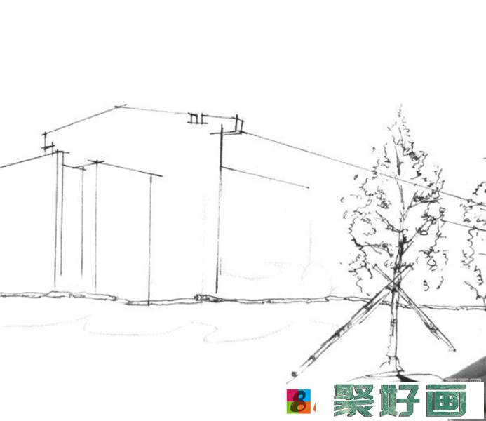 速写概念建筑衔接