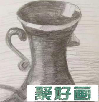 静物素描：新手素描花瓶的起形方法