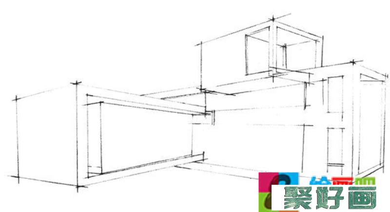 现代建筑速写步骤教程