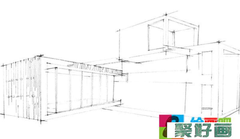 现代建筑速写步骤教程