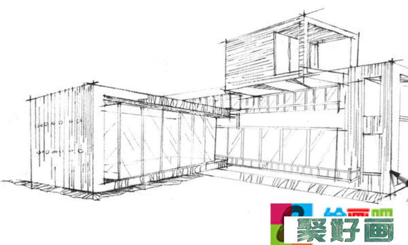 现代建筑速写步骤教程